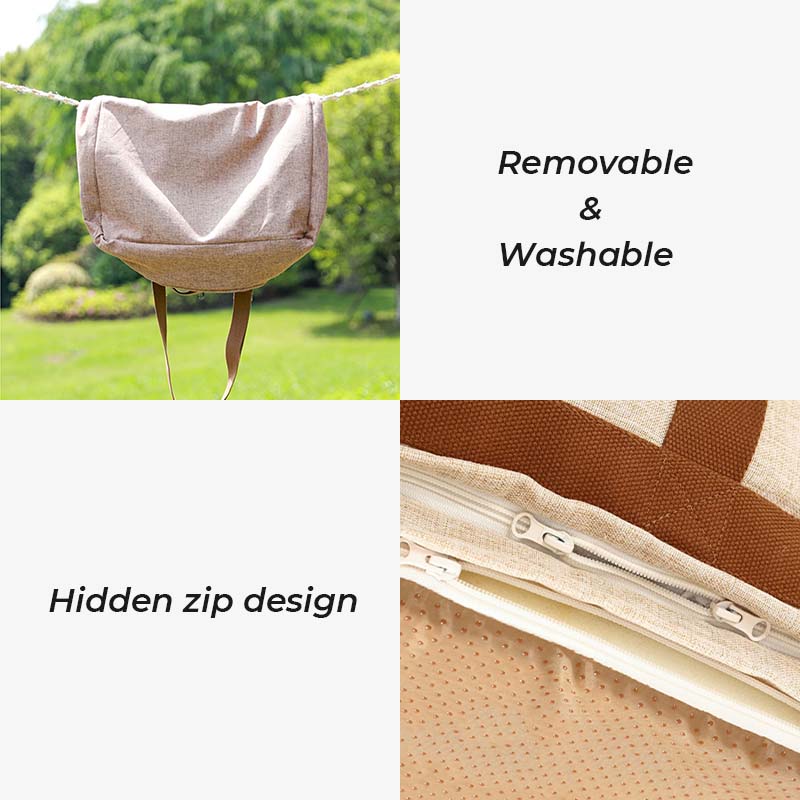 Tan Waterproof Safety Dog Car Seat Bed
