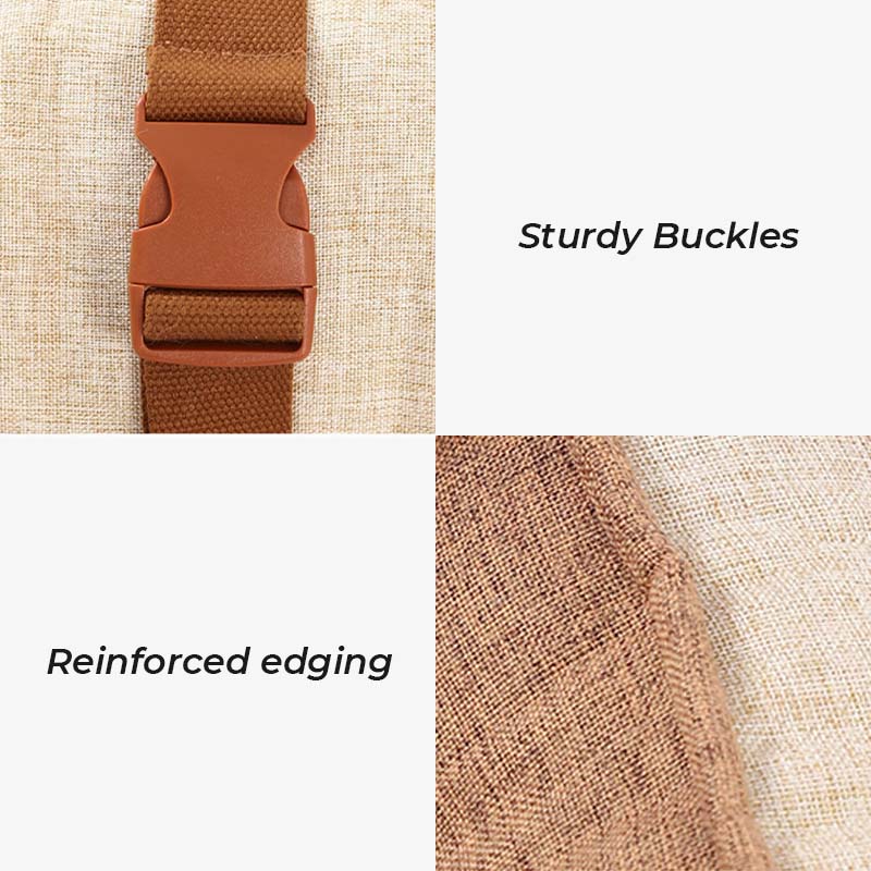 Tan Waterproof Safety Dog Car Seat Bed