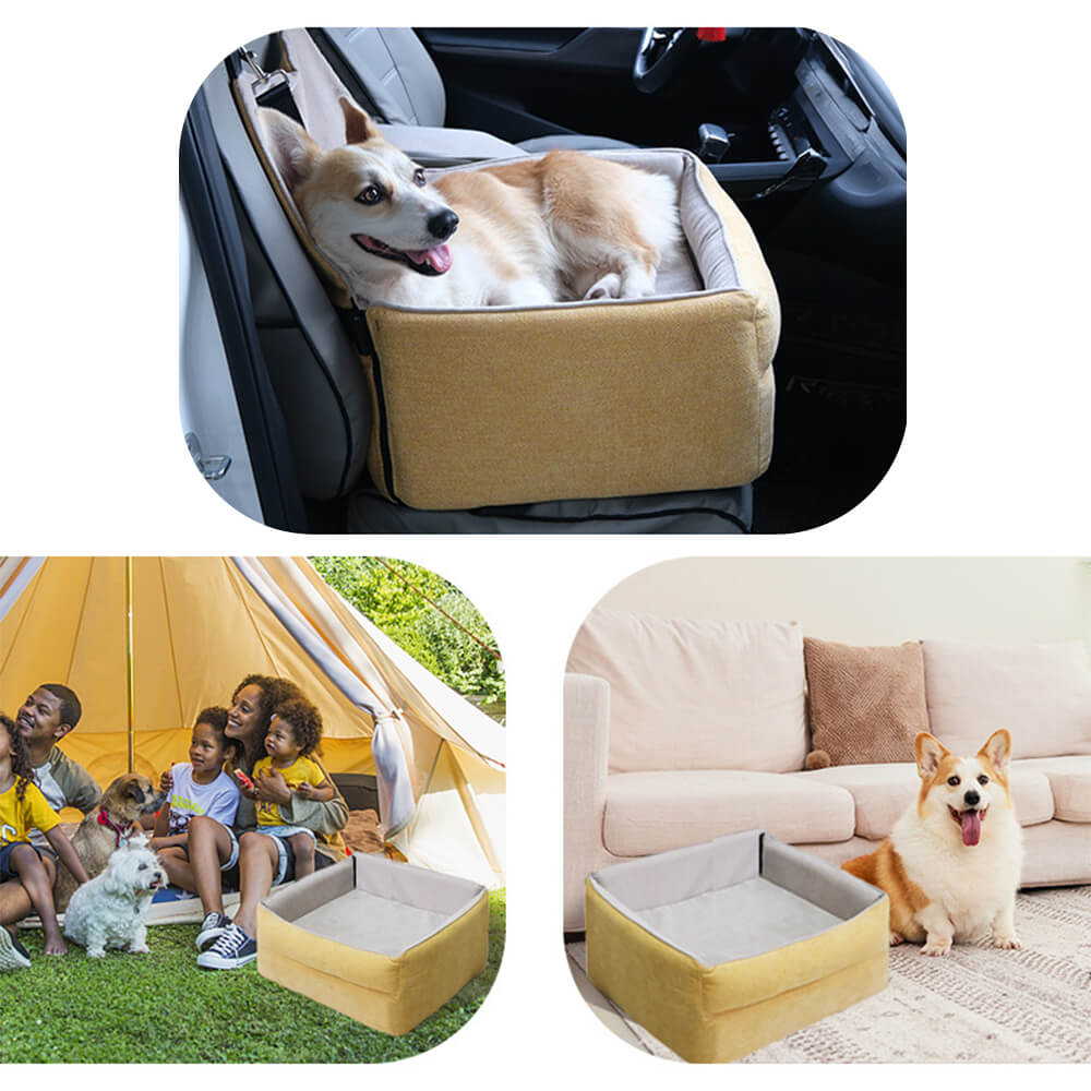 Safety Elevated Dog Car Seat Bed