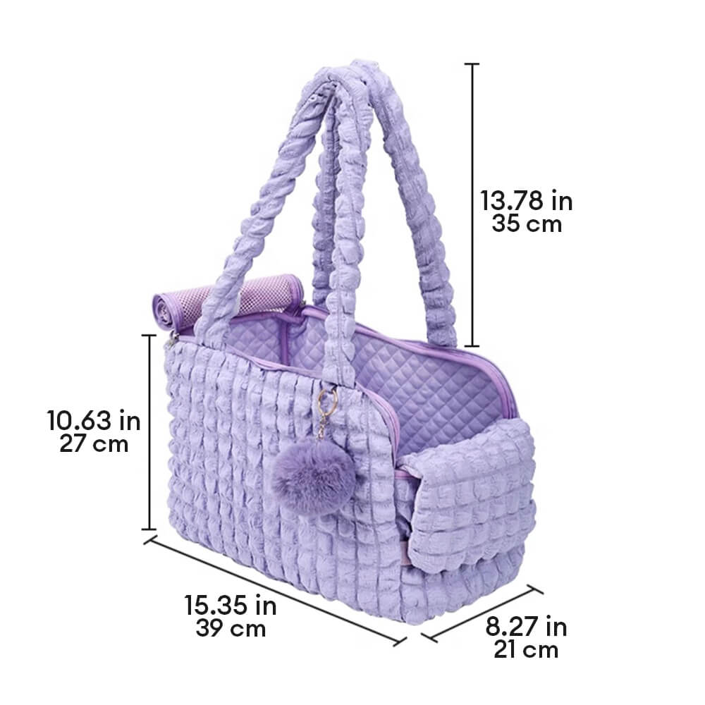 Pleaded Cozy Light Breathable Detachable Pet Carrier Bag