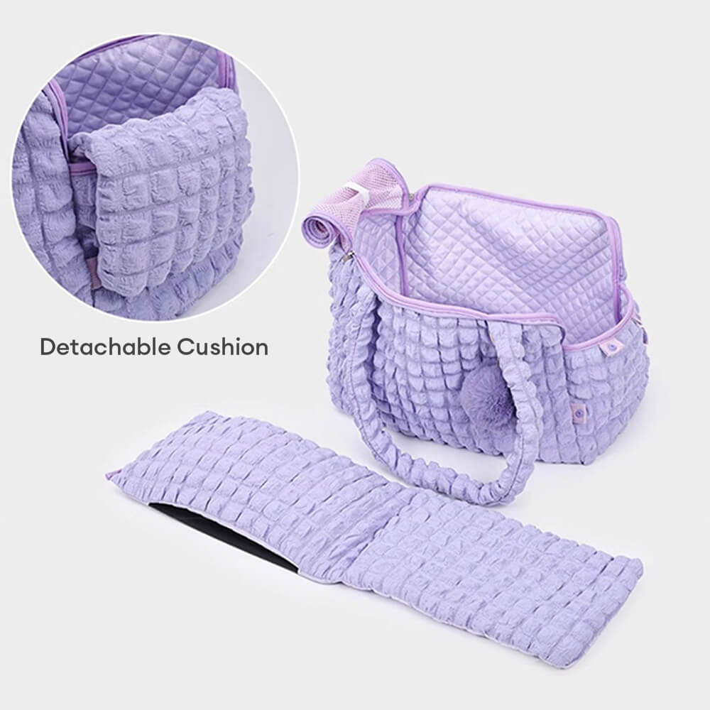 Pleaded Cozy Light Breathable Detachable Pet Carrier Bag