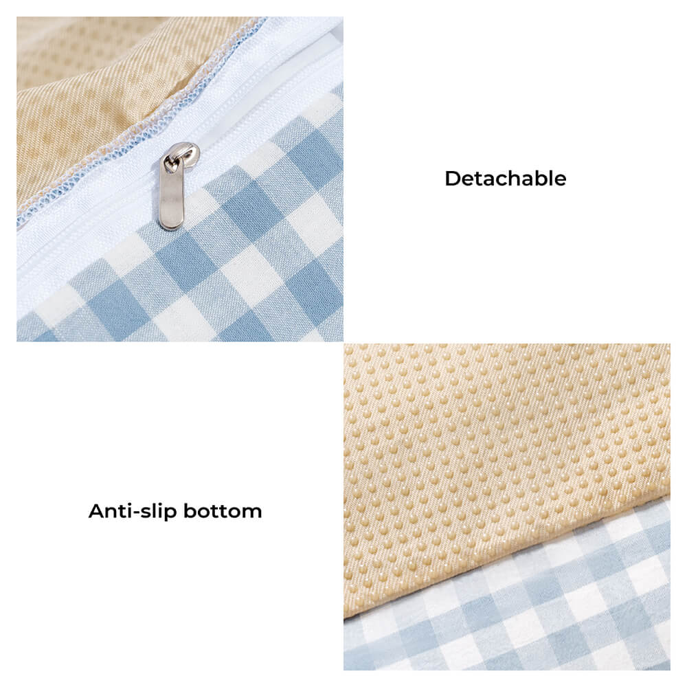 Cutesy Ruffle Plaid Detachable Warm Dog & Cat Bed