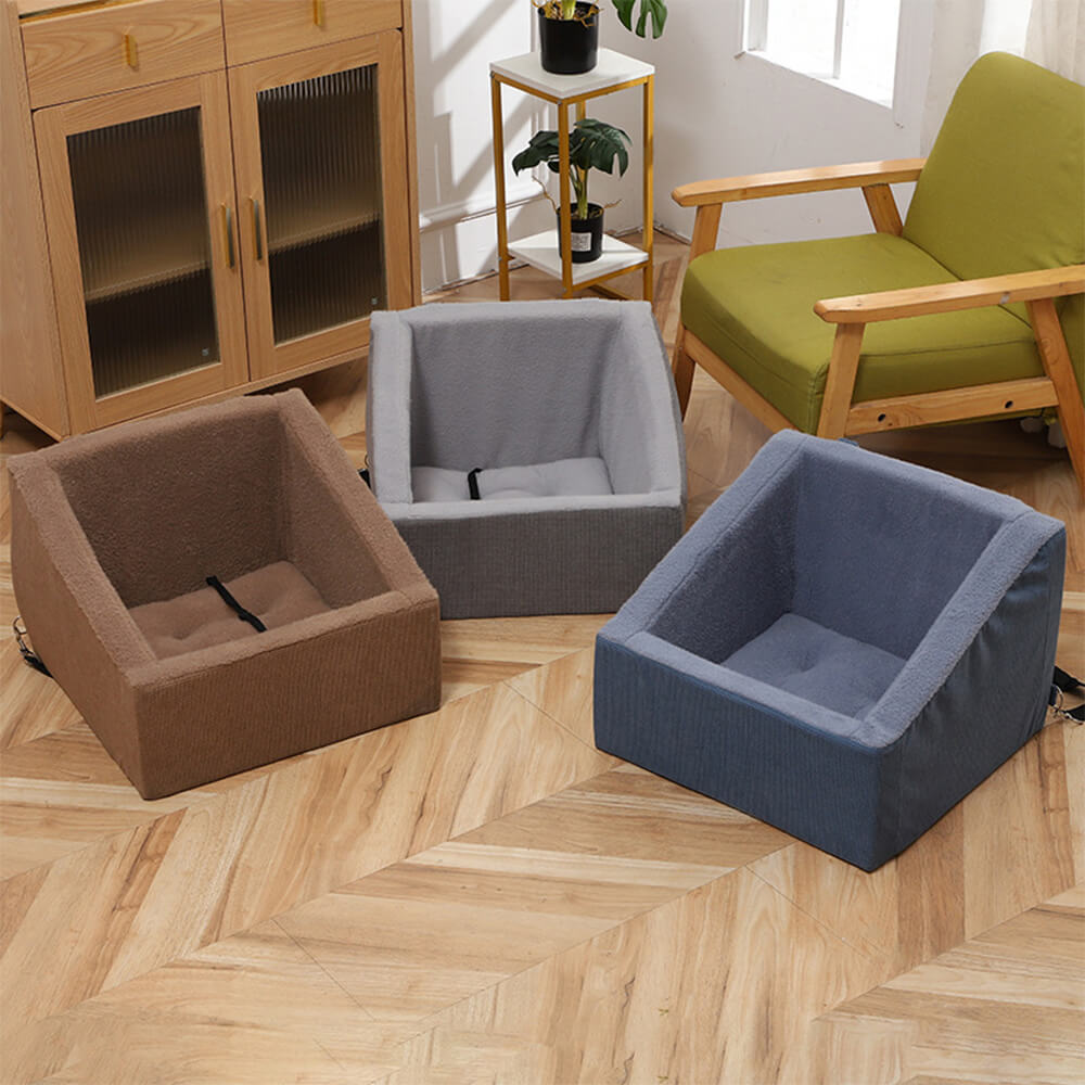 Elevated Travel Booster Comfy Dog Car Seat