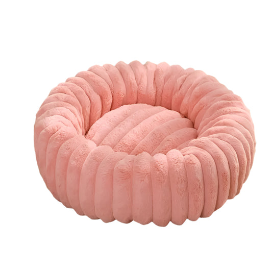 Ribbed Plush Pet Bed