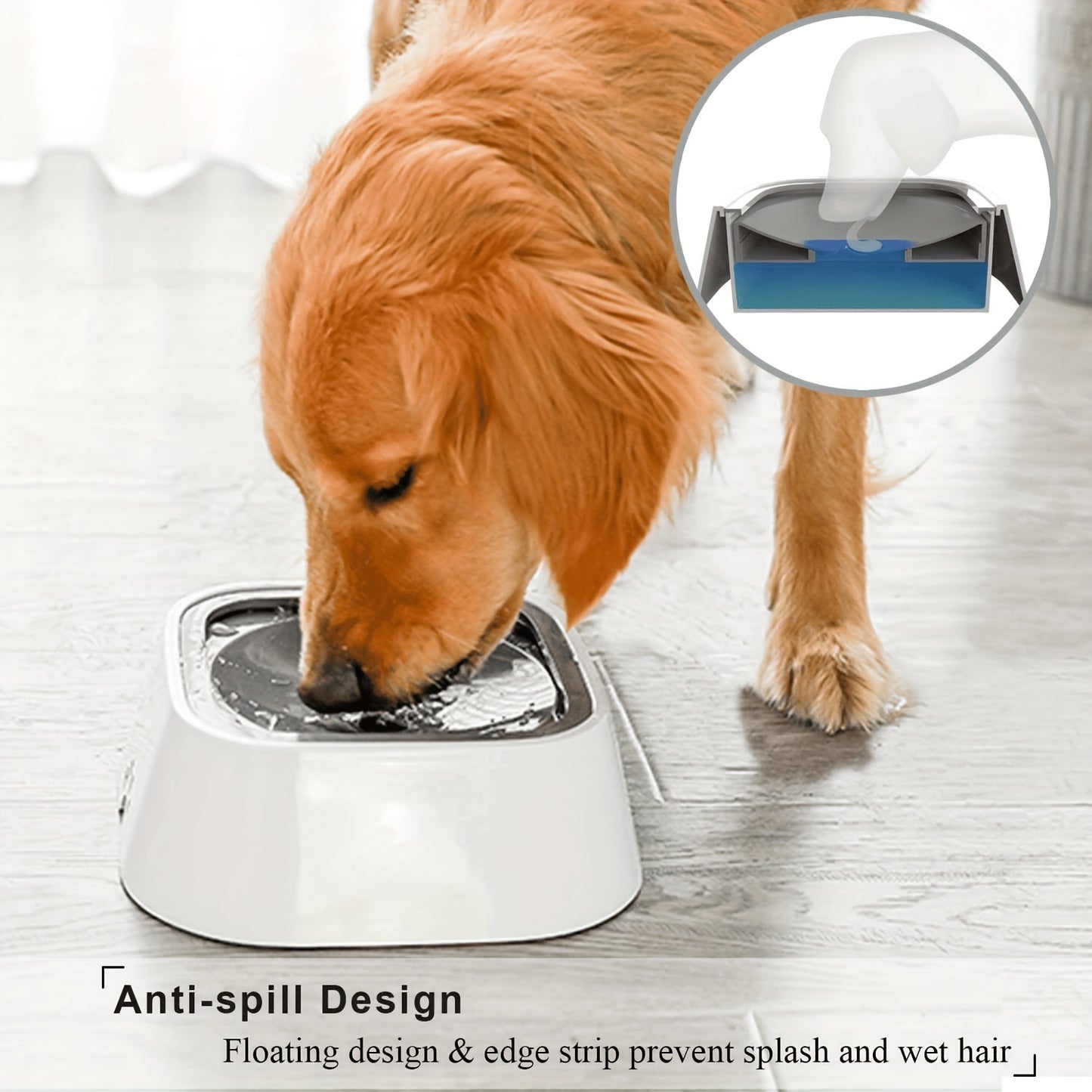 Spill-Proof & Floating Pet Water Bowl