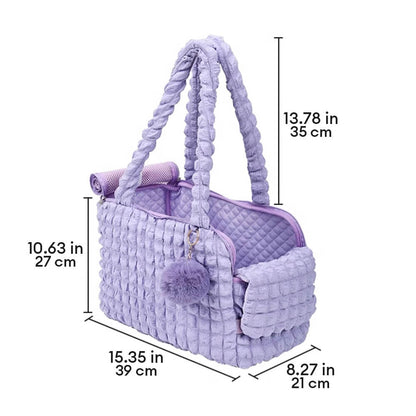 Pleaded Cozy Light Breathable Detachable Pet Carrier Bag