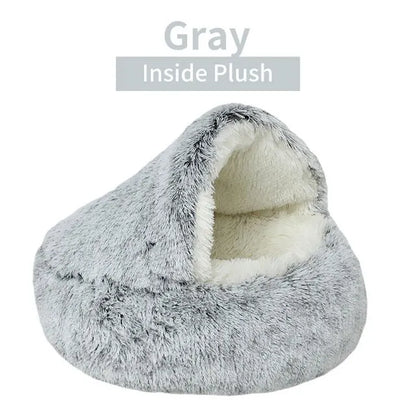 Calming Plush Nest Cat Bed