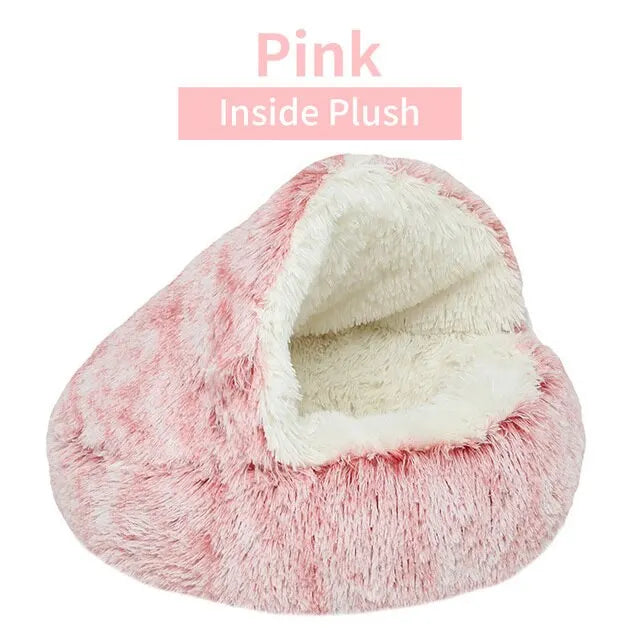 Calming Plush Nest Cat Bed