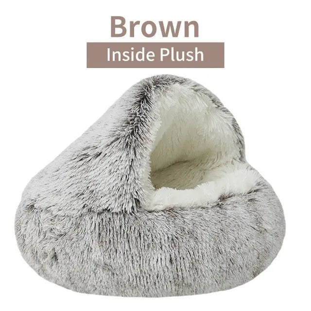 Calming Plush Nest Cat Bed