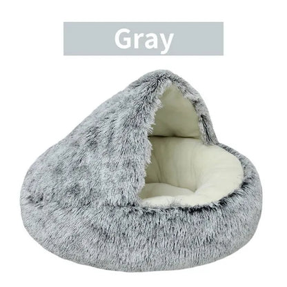 Calming Plush Nest Cat Bed